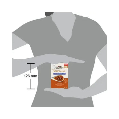 Gourmet Soup Royale 🐟 – Caldo Complementario Salmón, Bacalao y Solla para Gatos (6x45 g)