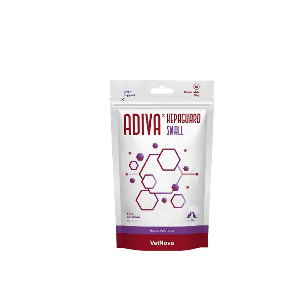Adiva Hepaguard Small (VetNova) - Complemento Hepático para Perros y Gatos Pequeños