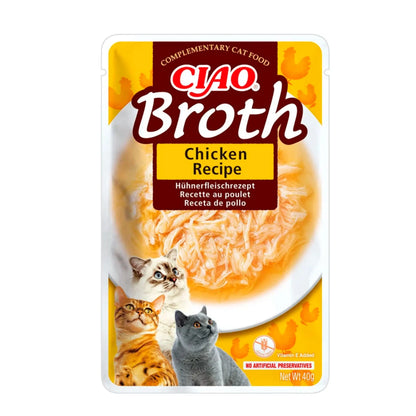 Churu Caldo de Pollo en Sobre 🍲 – Para Gatos (12x40 g)