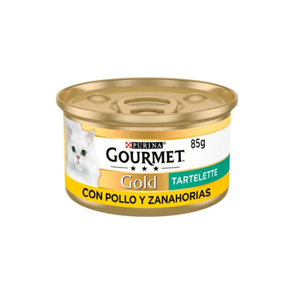 Gourmet Gold Tartaletas 🍽️ – Ternera y Tomate o Pollo y Zanahoria para Gatos Adultos (85 g)