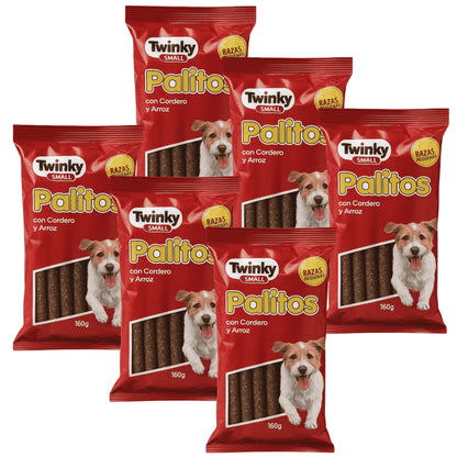 Snack Twinky 🐑 – Barritas Blandas de Cordero y Arroz para Perros (160 g)