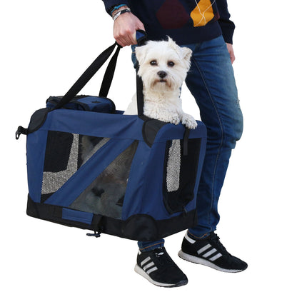 Transportín Plegable Yatek 🐾 – Doble Entrada para Perros (Talla S)