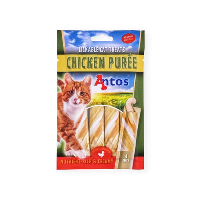 Antos Puré Cremoso en Tubo 🐱 – Para Gatos Adultos (4x15 g)