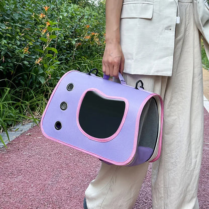Bolso Transportín Portátil 🎒 – Plegable y Transpirable para Perros y Gatos Pequeños