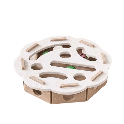 Caja Puzzle de Fieltro 🧩 – Rascador Interactivo con Pelotas para Gatos