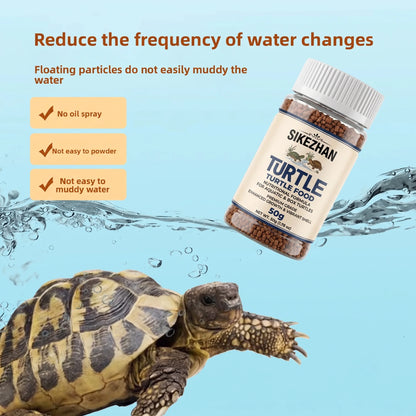Sikezhan Pellets Probióticos 🐢 – Para Tortugas Acuáticas y de Caja (50 g)