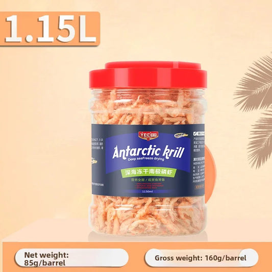 Kril Antártico Liofilizado - Alimento para Peces Ornamentales Tropicales