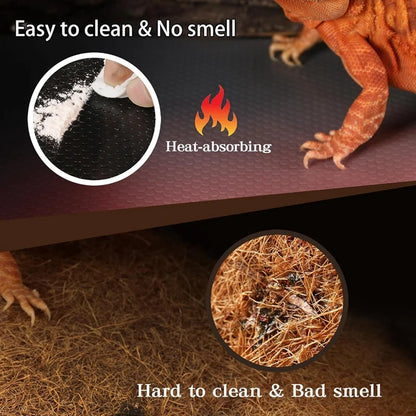 Alfombra de Terrario para Reptiles - Sustrato Decorativo para Gecko Leopardo, Lagartos, Serpientes y Tortugas