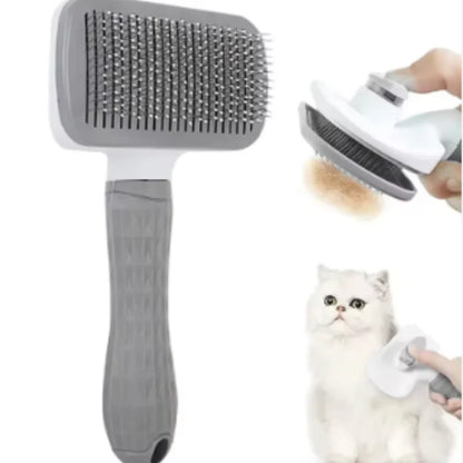 Cepillo Deslanador Automático de Un Clic 🐾 – Para Perros y Gatos