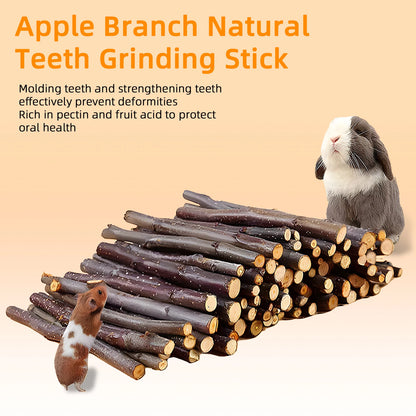 Palitos de Manzano 🍎 – Snack Dental Natural para Conejos, Cobayas y Roedores (500 g)
