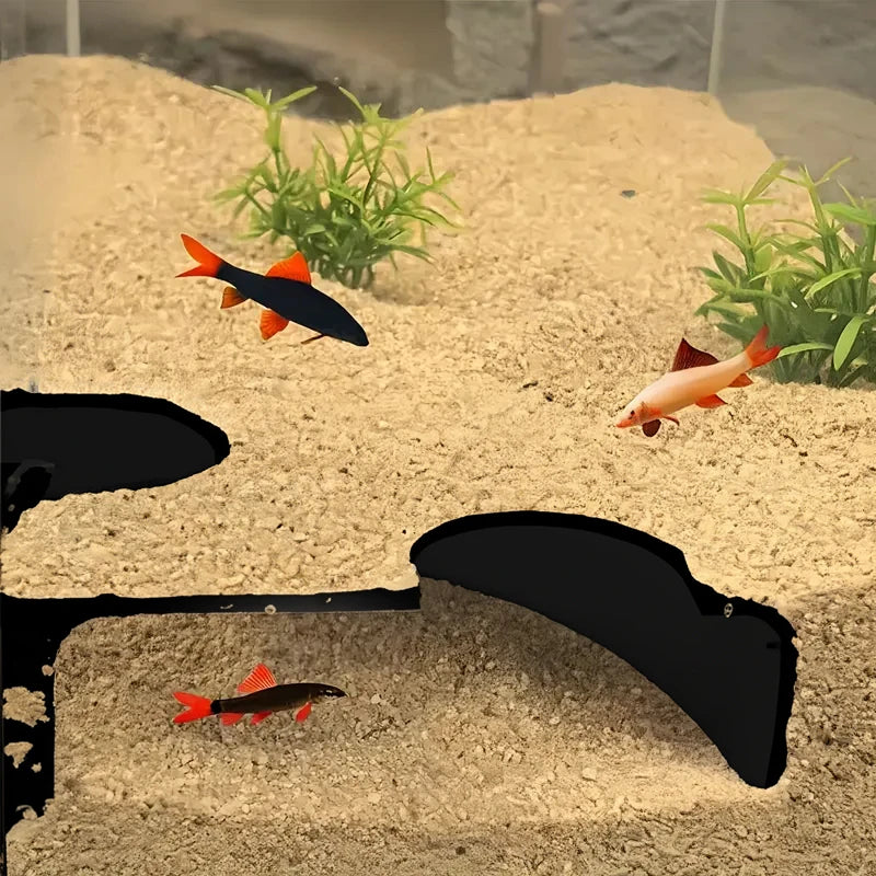 Túnel de Esquina para Acuario con Dos Entradas - Escondite Estable para Peces, Lagartos y Cangrejos Ermitaños