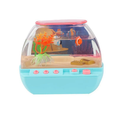 Acuario de Juguete Artificial con Música 🎵 – Mini Pecera Interactiva de Simulación
