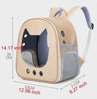 Mochila Transparente Plegable 🐾 – Transporte Cómodo para Gatos y Perros Pequeños