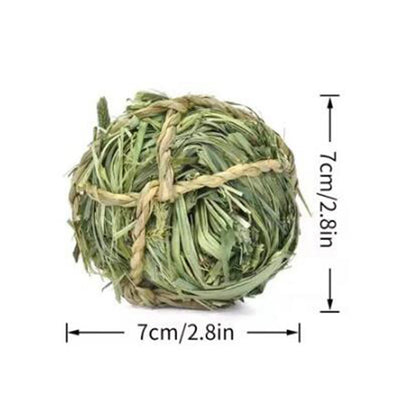 Bola de Heno Timothy Masticable 🌾 – Juguete de Actividad para Conejos y Pequeños Animales