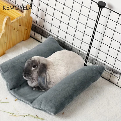 Kemorela Cama Cóncava 🐰 – Cojín Grueso de Peluche con Almohada de Algodón