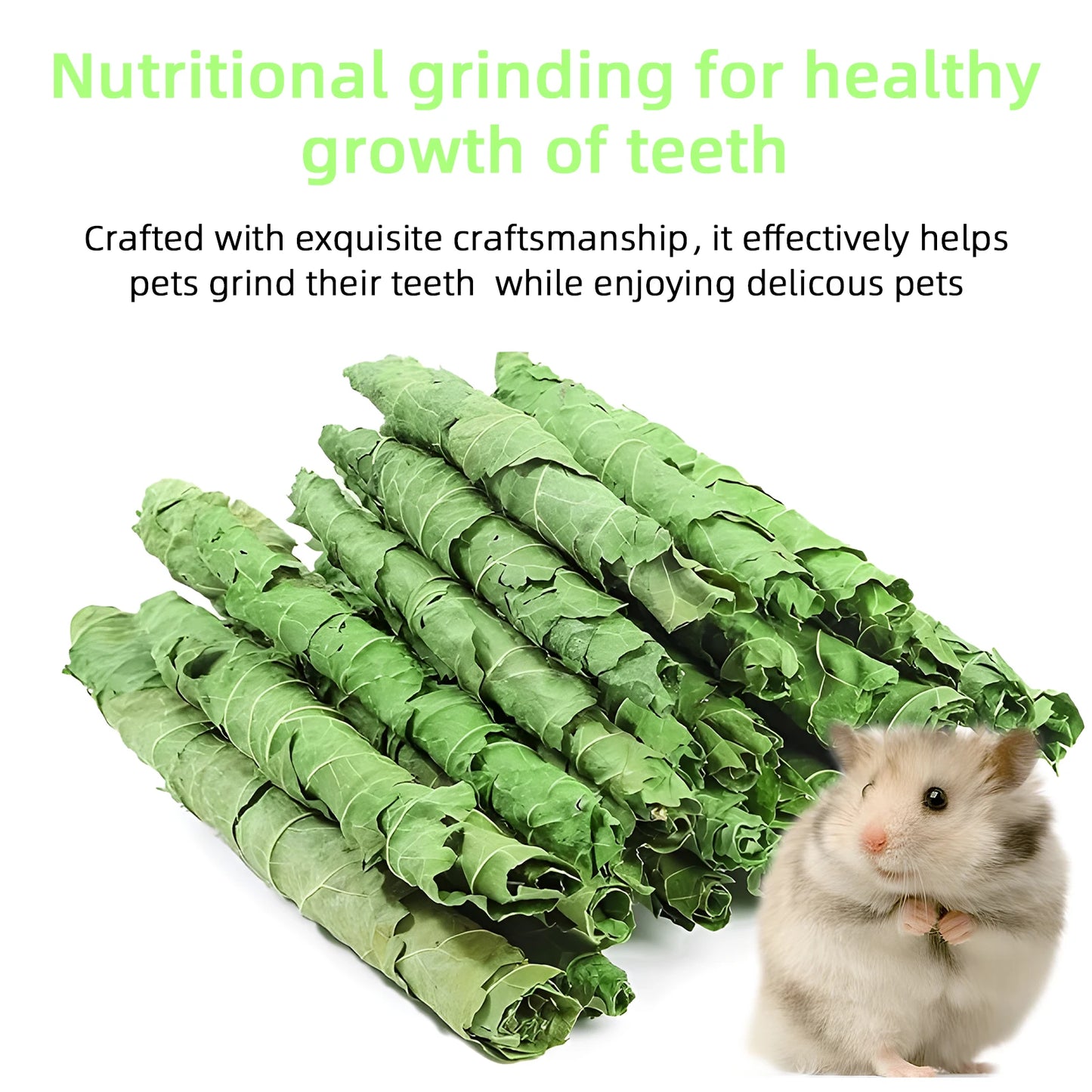 Hojas de Morera Deshidratadas - Snack Natural para Desgaste Dental de Conejos y Hámsters