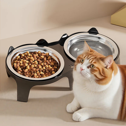 Cuenco de Acero Inoxidable Antivuelco 🥣 – Gran Capacidad para Gatos y Perros