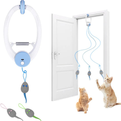 Juguete Colgante de Puerta 🚪 – Cinta Elástica con Muelle para Gatos