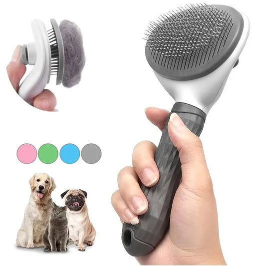 Cepillo Autolimpiable ✨ – Peine Antinudos para Perros y Gatos