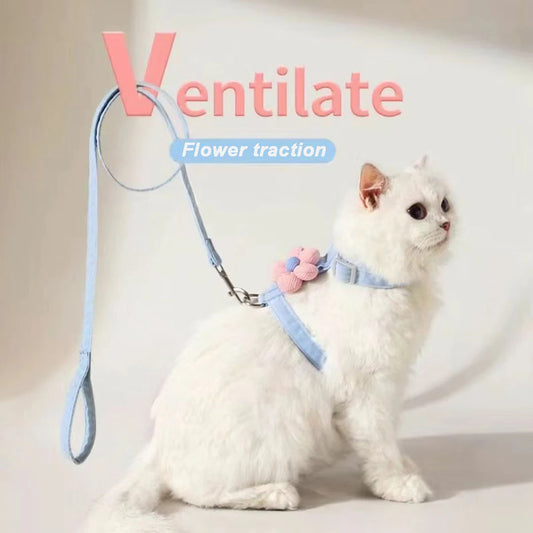 Set de Arnés y Correa Ajustable 🐾 – Para Gatos y Perros Pequeños