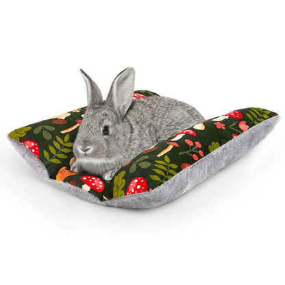 Cama Reversible Acolchada 🐰 – Cojín Lavable Doble Cara de Peluche para Conejos