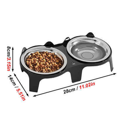 Cuenco de Acero Inoxidable Antivuelco 🥣 – Gran Capacidad para Gatos y Perros