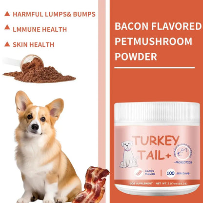 Polvo de Setas Sabor Bacon 🍄 – Digestión Intestinal Saludable para Gatos y Perros