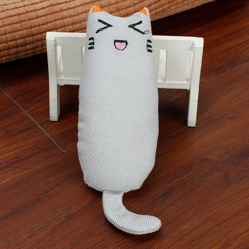 Gatito de Peluche con Catnip y Sonido Crujiente - Juguete para Morder