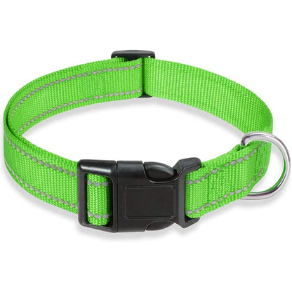 Collar Reflectante Ajustable 🌙 – Seguridad Extra en Paseos Nocturnos para Perros