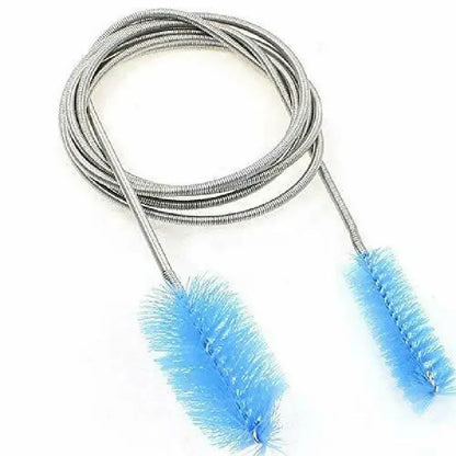 Cepillo Limpiador Flexible de Doble Extremo 🧹 – Acero Inoxidable para Tubos de Acuario
