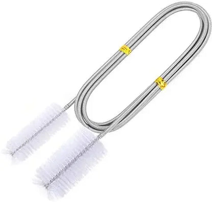Cepillo Limpiador Flexible de Doble Extremo 🧹 – Acero Inoxidable para Tubos de Acuario