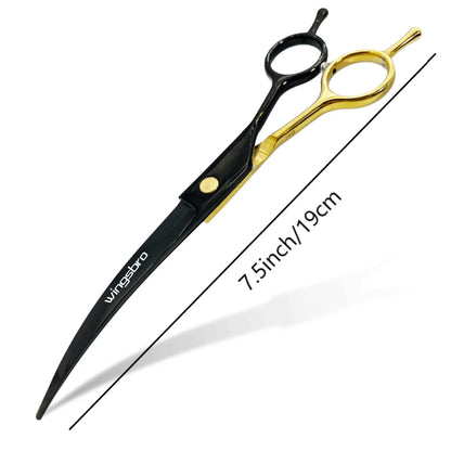 Tijeras Curvas Profesionales de Peluquería ✂️ – 7 Pulgadas para Perros