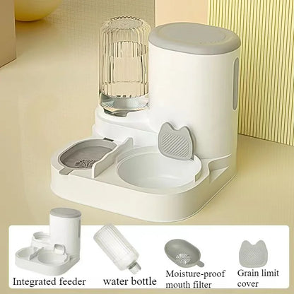 Comedero y Bebedero Integrado 💧 – Dispensador Automático para Gatos y Perros