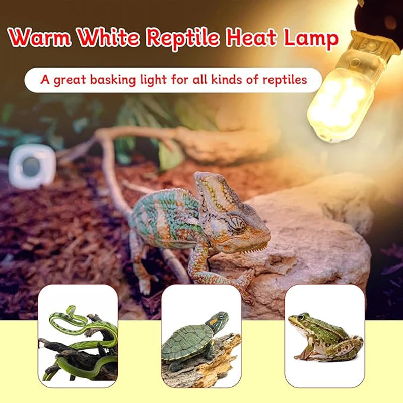 Bombillas Halógenas G9 para Reptiles - Lámpara de Calor Base 2 Pines, Blanco Cálido UVA para Dragón Barbudo, Tortuga y Lagarto
