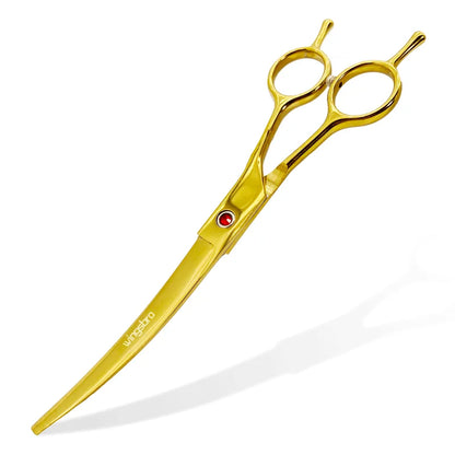 Tijeras Curvas Profesionales de Peluquería ✂️ – 7 Pulgadas para Perros