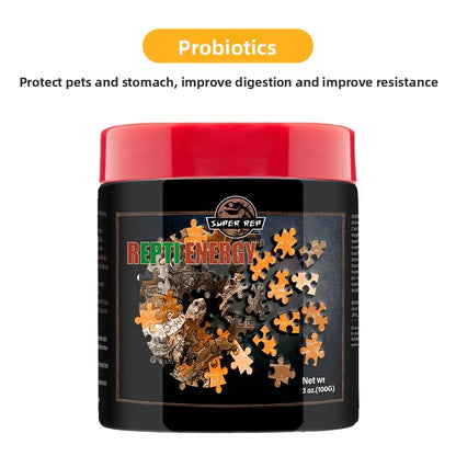 SuperRep - Calcio Pro-Vitamínico y Probiótico con D3 para Tortugas, Dragón Barbudo y Gecko Crestado