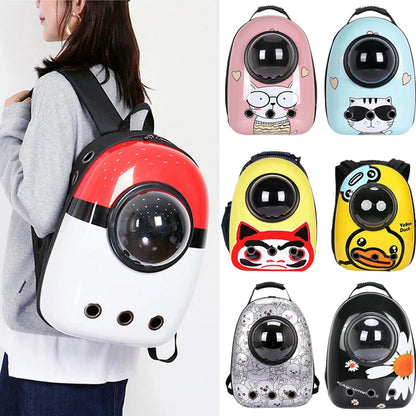 Mochila Cápsula de Viaje 🚀 – Transpirable para Gatos y Perros Pequeños (Hasta 6 kg)