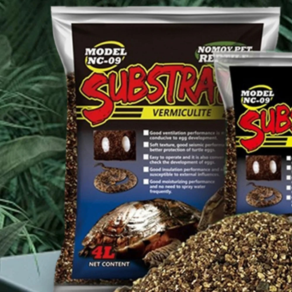Sustrato de Perlita, Vermiculita y Fibra de Coco para Incubación de Huevos de Tortuga y Cría de Reptiles