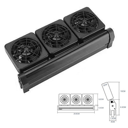 Ventilador Enfriador con Temporizador ❄️ – Velocidad Ajustable (Cristal hasta 12 mm)