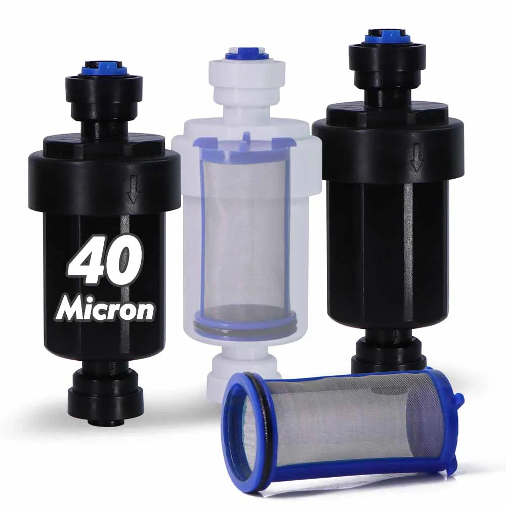 Microfiltro de Conexión Rápida para Riego - Filtro de Acero Inoxidable 40 μm