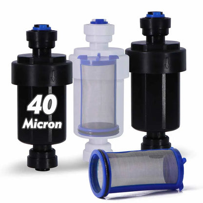 Microfiltro de Conexión Rápida para Riego - Filtro de Acero Inoxidable 40 μm