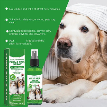 Spray Antipulgas y Garrapatas 🛡️ – Para Perros y Gatos (100 ml)