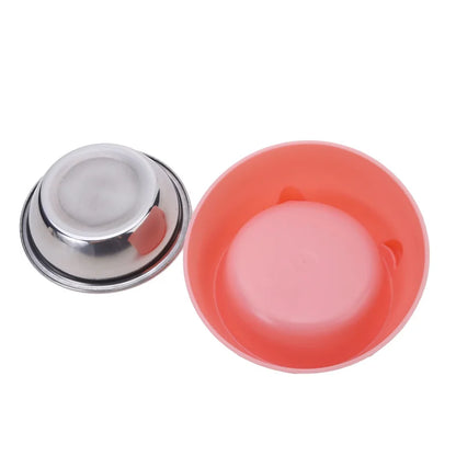 Cuenco de Acero Inoxidable Antideslizante 🥣 – Bowl Elevado 15° con Protección Cervical