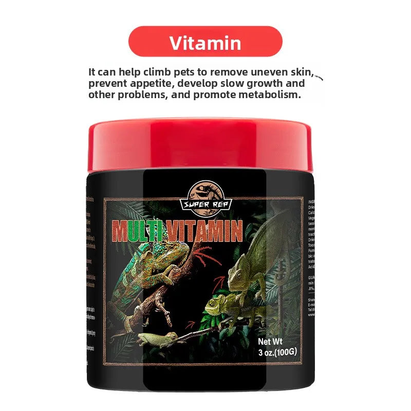SuperRep - Calcio Pro-Vitamínico y Probiótico con D3 para Tortugas, Dragón Barbudo y Gecko Crestado