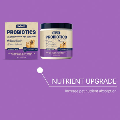 Probióticos en Polvo Sabor Pollo 🐔 – Suplemento Digestivo para Perros y Gatos (200 g)