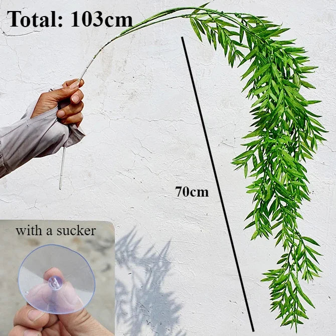 Enredadera Flexible para Reptiles - Ramas Artificiales de Selva para Terrario, Lagartos y Camaleones
