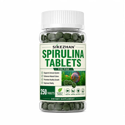 Tabletas de Espirulina de Alta Pureza 🌿 – Para Peces y Camarón Cristal Rojo (1000 uds)