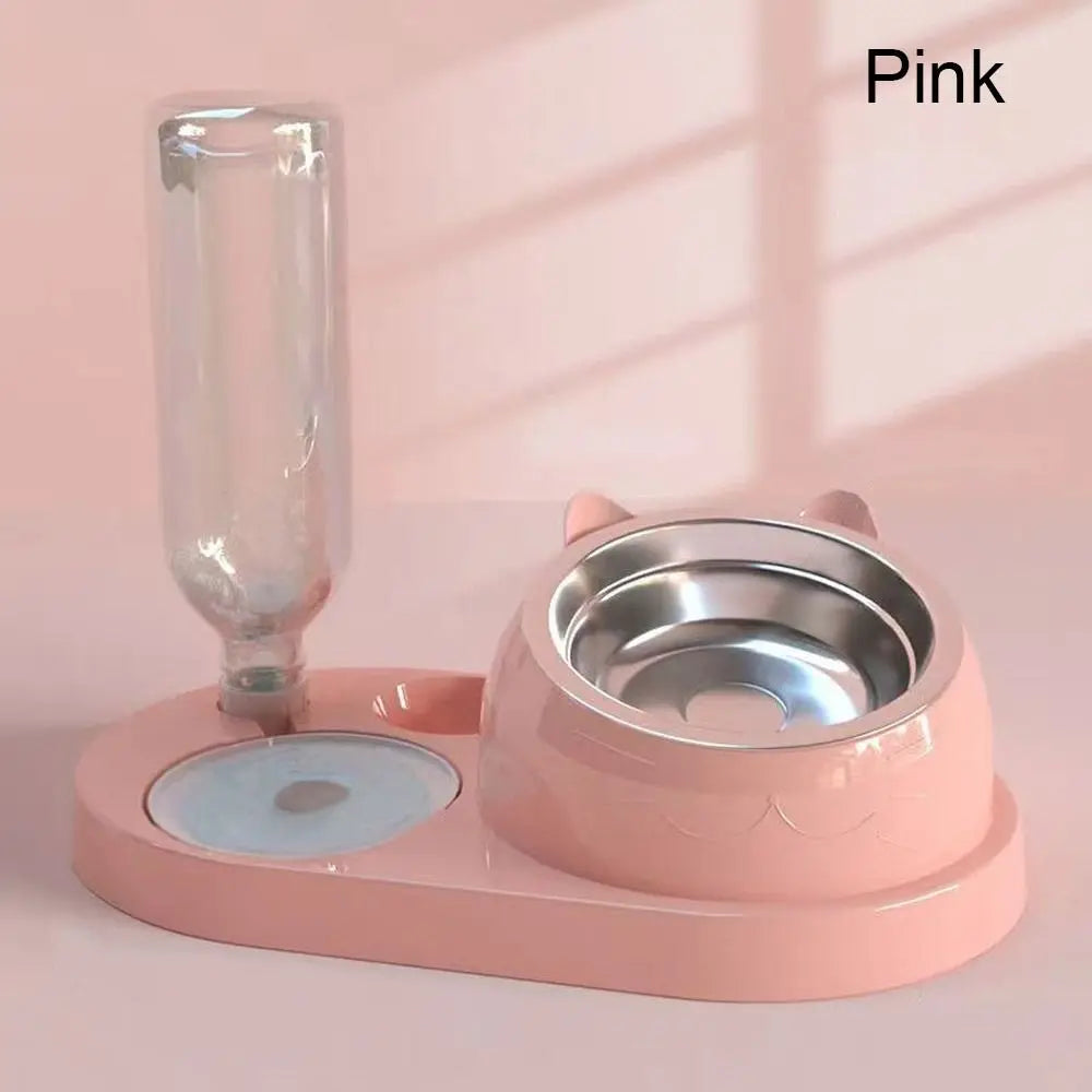 Comedero y Bebedero 2 en 1 para Gatos y Perros - Dispensador de Agua Automático