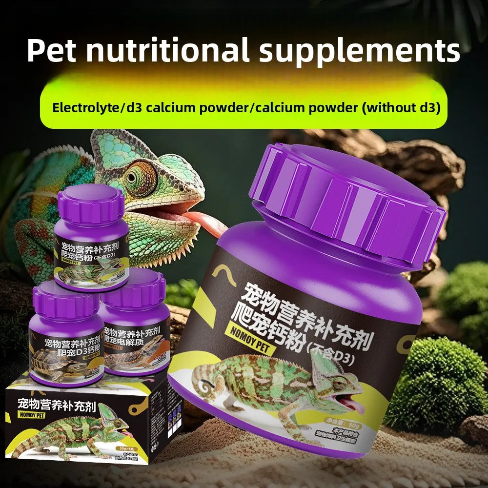 NOMOY - Kit de Suplementos Completo para Reptiles: Calcio con D3, sin D3 y Multivitamínico