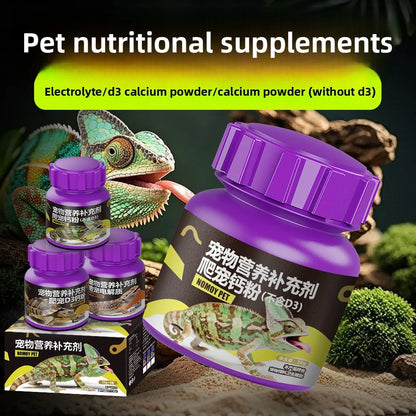 NOMOY Kit de Suplementos Completo 💊 – Calcio con D3, sin D3 y Multivitamínico para Reptiles